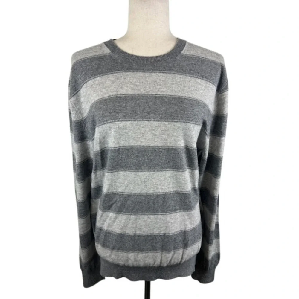 Banana Republic Luxury‎ Cashmere Blend Striped Sweater Men's Size Large